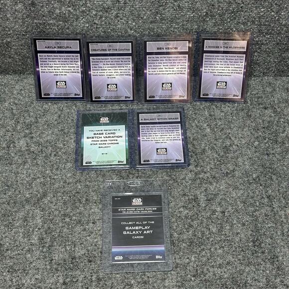 2022 Topps Chrome Star Wars Galaxy Refractor & Sketch Card Lot Of (7) Cards! - Picture 6 of 6
